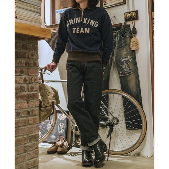 NON STOCK 15oz Raw Denim Selvedge Jeans Regular Fit Straight Rigid Version 34x34 - Picture 8 of 14